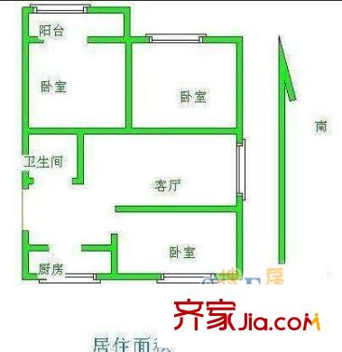 芳華路268弄小區(qū)戶型圖芳華路268弄 3室1廳1衛(wèi)1廚
