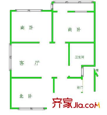 芳華路268弄小區(qū)戶型圖芳華路268弄 2室1廳1衛(wèi)1廚