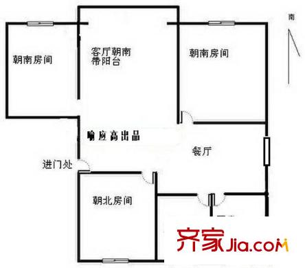 建華公寓戶型圖建華小區(qū) 3室 戶型圖 3室1廳1衛(wèi)1廚