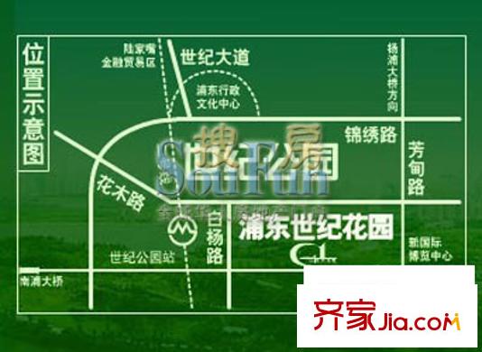浦東世紀花園交通圖