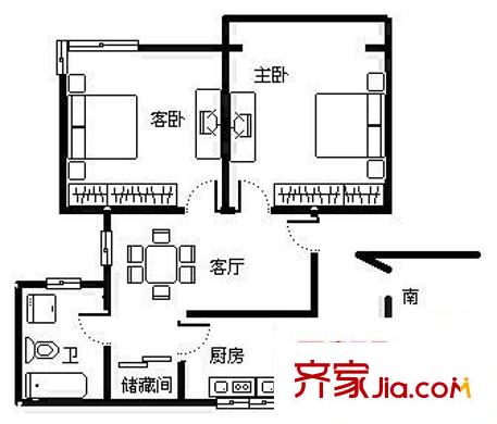 牡丹小區(qū) 0室 戶型圖