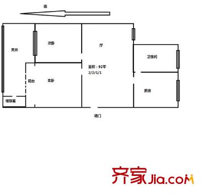 牡丹小區(qū)戶型圖戶型圖 2室2廳1衛(wèi)1廚