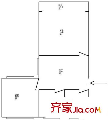 濟(jì)陽三村戶型圖戶型圖 2室1廳1衛(wèi)1廚