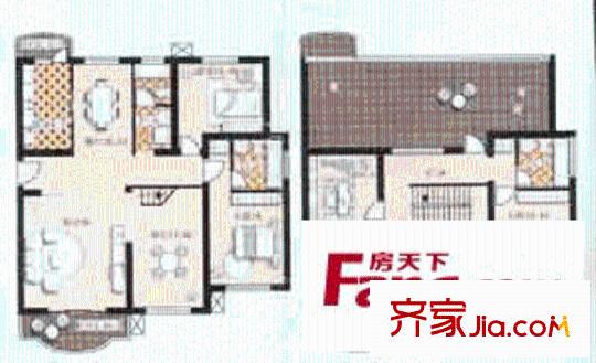 蝶戀苑戶(hù)型圖4室2廳3衛(wèi)1廚