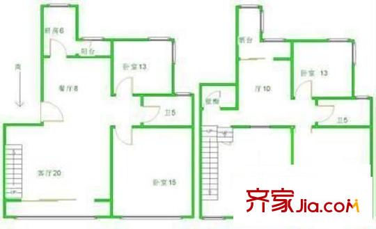 萊金佳園戶(hù)型圖戶(hù)型圖 4室3廳2衛(wèi)1廚