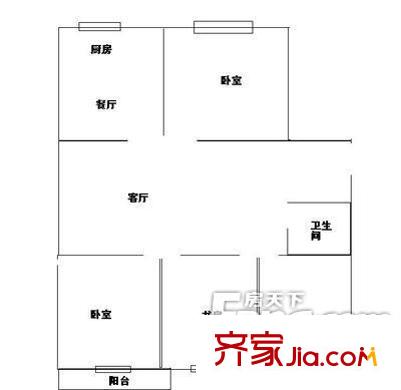 鞍山四村户型图户型图 4室2厅1卫1厨