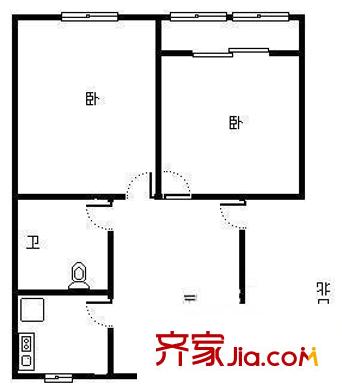 古桐小區(qū) 2室 戶型圖
