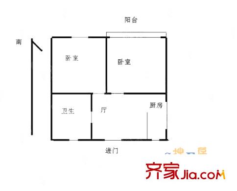 博二小區(qū)2室1廳1衛(wèi)1廚