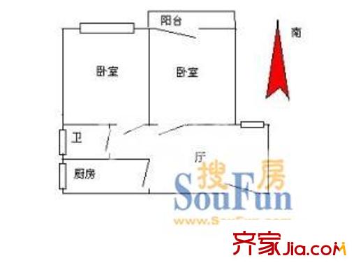 博二小區(qū)2室1廳1衛(wèi)1廚