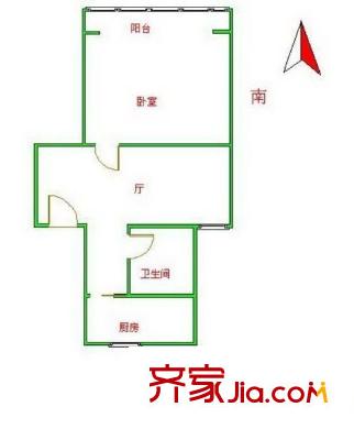 小桥里户型图户型图 1室1厅1卫1厨