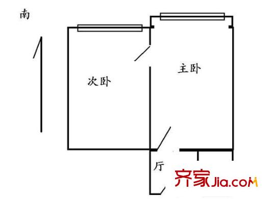 长桥一村户型图户型图 2室1厅1卫1厨