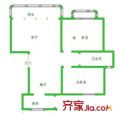 立地苑 2室 戶型圖