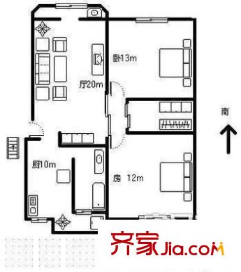 紫翠苑 2室 戶型圖