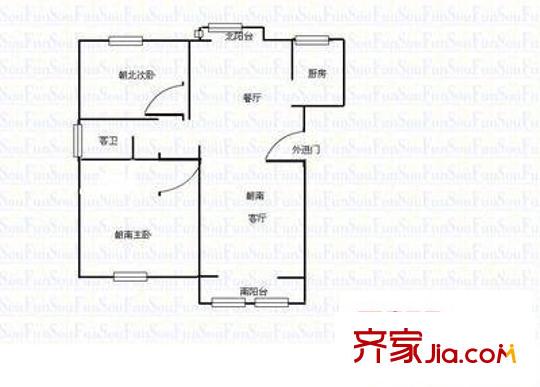 立地苑 2室 戶型圖