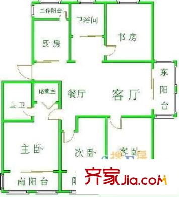 飛旺家園 4室 戶型圖
