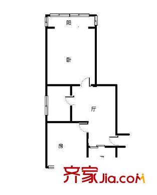 安臨小區(qū)戶型圖戶型圖 2室1廳1衛(wèi)1廚
