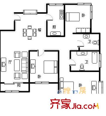 上海 松江中山苑 户型图
