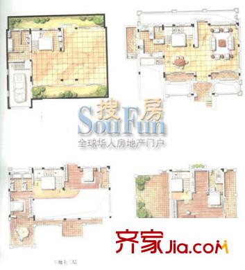 白金瀚宮戶型圖F戶型 3室2廳3衛(wèi)1廚
