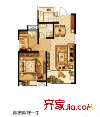 興宸和富廣場二期C2/C3 2室2廳1衛(wèi)1廚