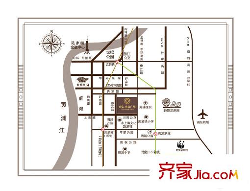 興宸和富廣場二期交通示意圖