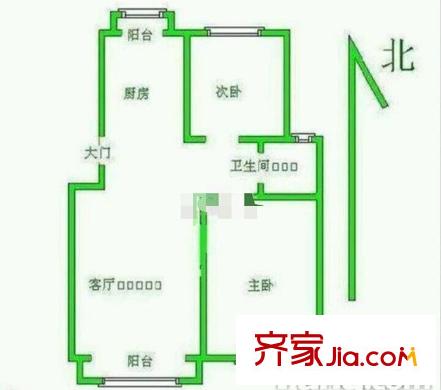 達城錦園 2室 戶型圖