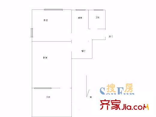 陽光三村2室1廳1衛(wèi)1廚