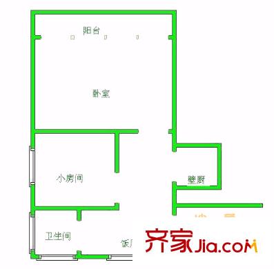 陽光三村1室1廳1衛(wèi)1廚