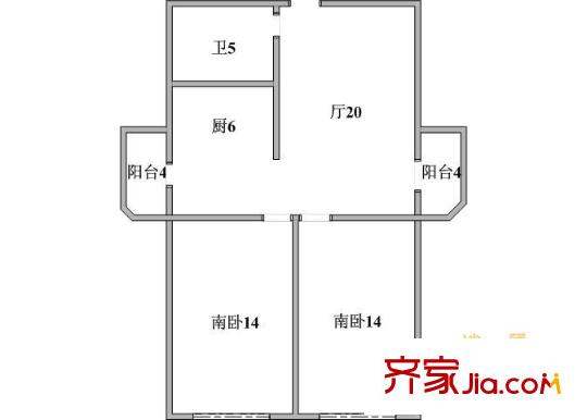 上海 新梅公寓 户型图
