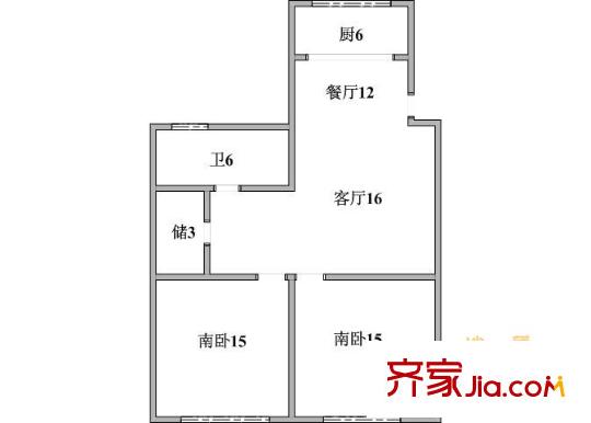 上海 新梅公寓 户型图