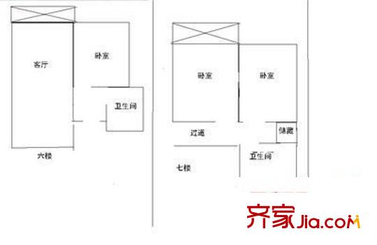 新梅公寓 4室 户型图