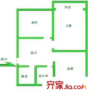 金桂小區(qū)戶型圖戶型圖 3室1廳1衛(wèi)1廚