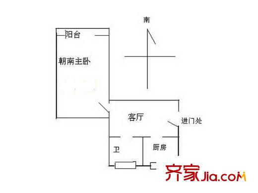 金桂小區(qū)戶型圖戶型圖 1室1廳1衛(wèi)1廚
