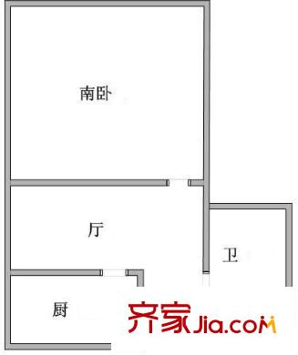 盛源花园户型图户型图 1室1厅1卫1厨