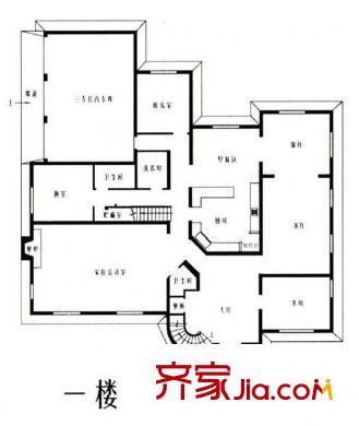 雅鹿新苑户型图户型图 4室2厅3卫1厨