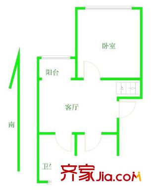 上南花城 1室 戶型圖