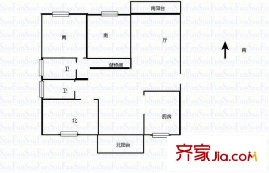 凌兆丁香苑 4室 戶型圖