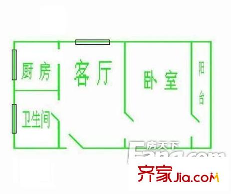 市益大楼户型图户型图 1室1厅1厨