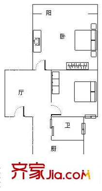 文馨苑(南匯)戶型圖文馨苑（南匯） 2室 戶型圖 2室1廳1衛(wèi)1廚