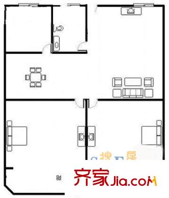 上海 徐虹公寓 户型图