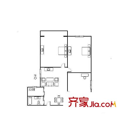 徐虹公寓 3室 户型图