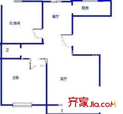 莲浦府邸二期 2室 户型图