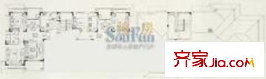 维罗纳贵都2号楼八层平面图