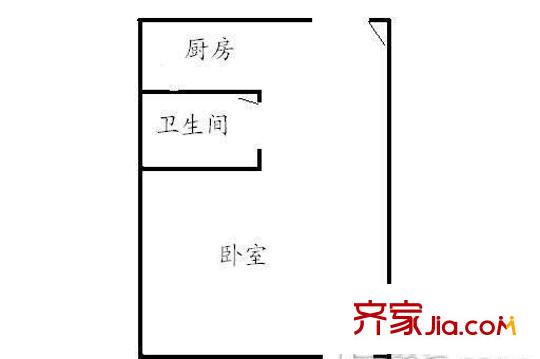 民生四村 1室 戶型圖