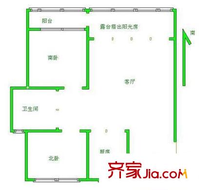 玉蘭路81弄小區(qū)戶型圖玉蘭路81弄 2室 戶型圖 2室2廳1衛(wèi)1廚