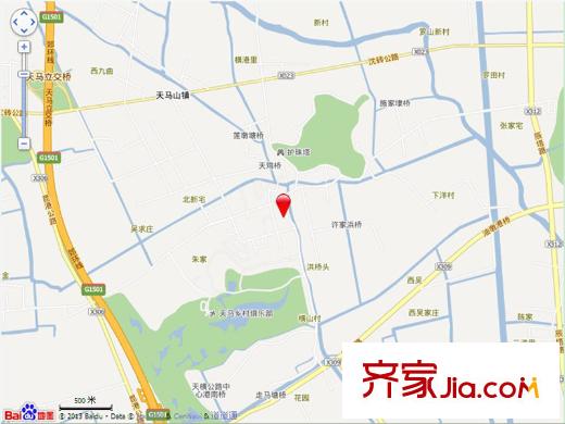 天马花园高尔夫别墅交通示意图
