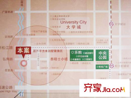 红墅1858别墅交通图