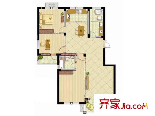 上海紫园二期b1户型 5室4厅5卫1厨