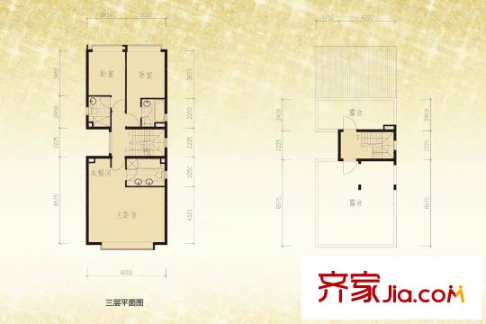 泷湾A1N型平面图 4室3厅5卫1厨