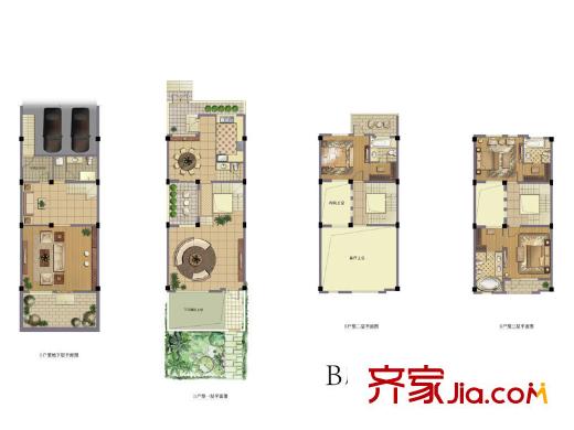 佘山玺樾B户型 3室3厅3卫1厨