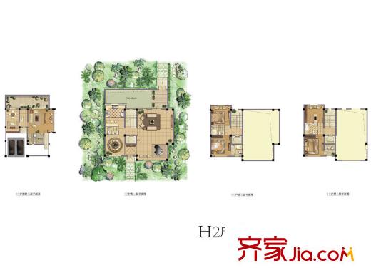 佘山玺樾H2户型 3室3厅3卫1厨